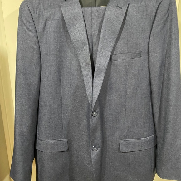 Men’s Vis Roma, Two Button Suit, Blue Windowpane 46L / 41W - Picture 1 of 1